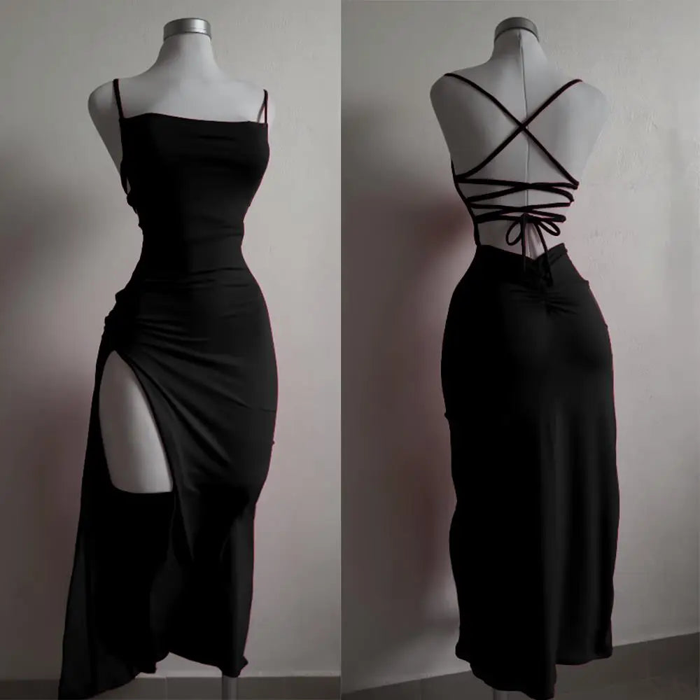 LUXURY OPEN BACK DRESS