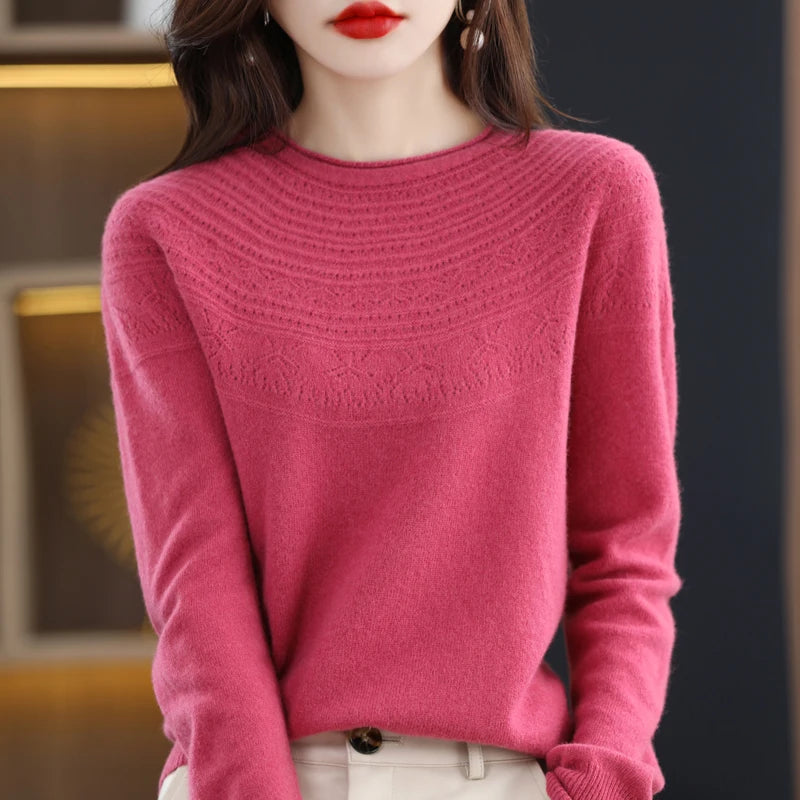 MERINO WOOL KNIT SWEATER WINTER SUMMER