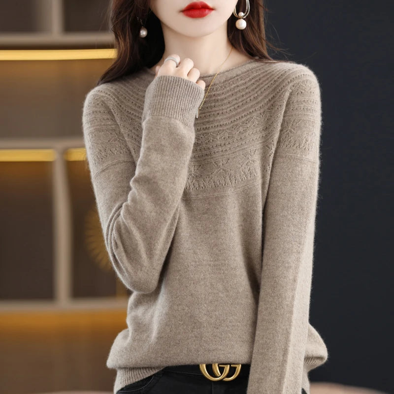 MERINO WOOL KNIT SWEATER WINTER SUMMER