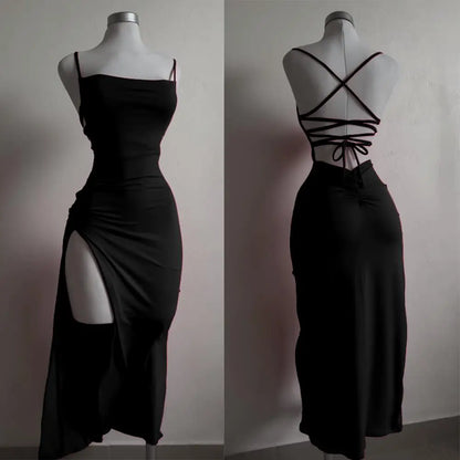 LUXURY OPEN BACK DRESS