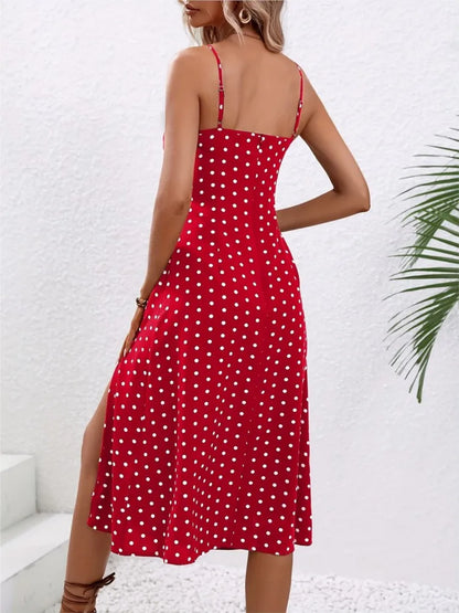 SUMMER DRESS WITH PRINT AND SLIT