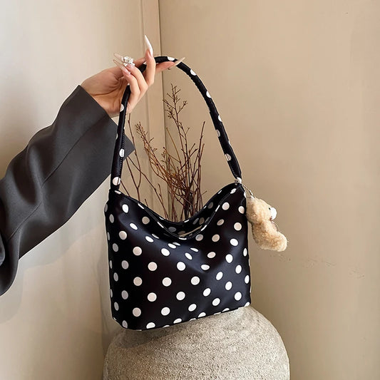 POLKA DOT PRINT HANDBAG