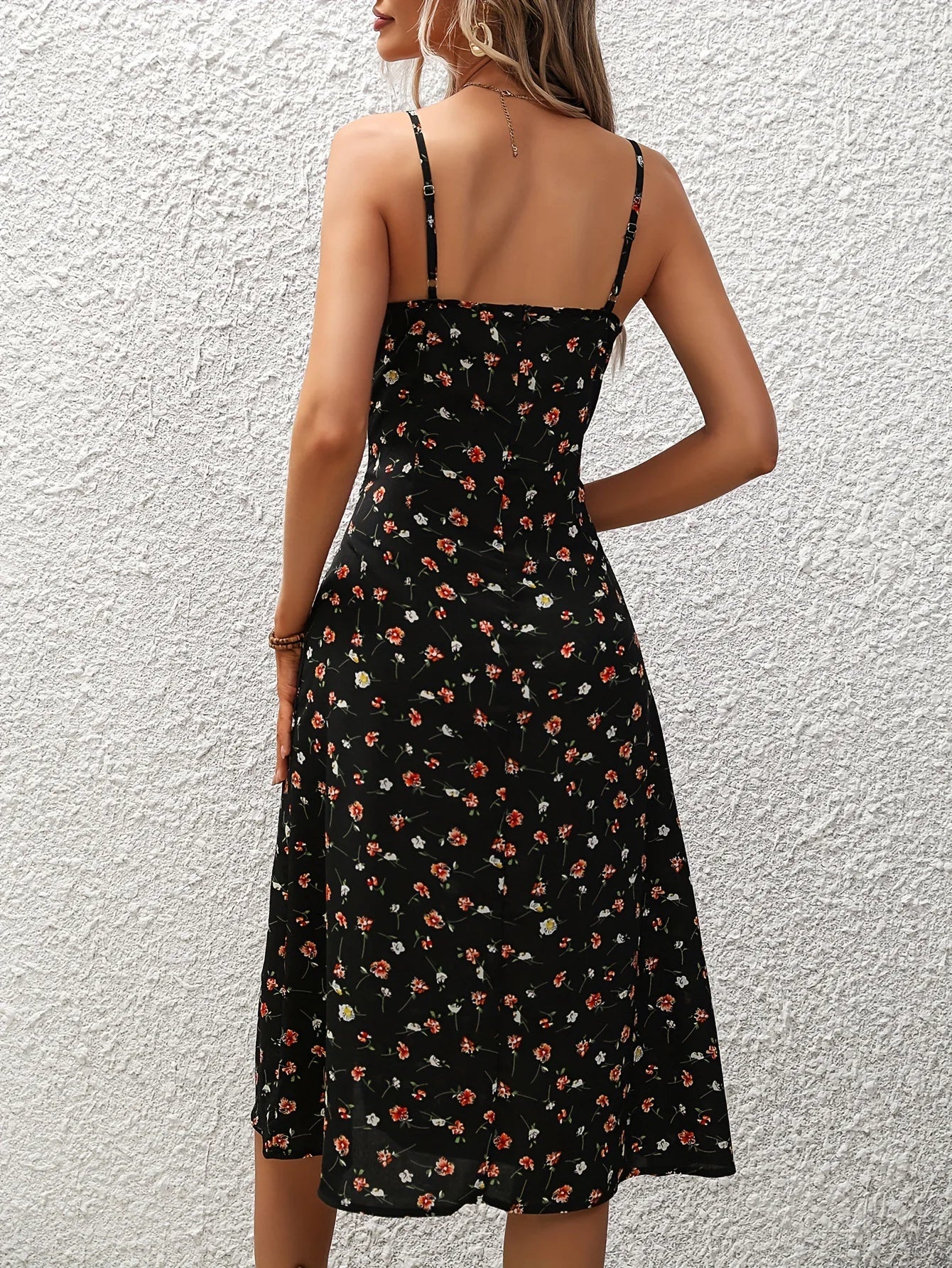 SUMMER DRESS WITH PRINT AND SLIT