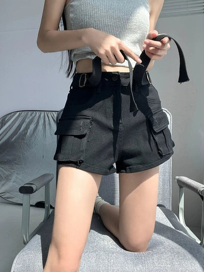 HIGH-WAISTED JEANS SHORTS