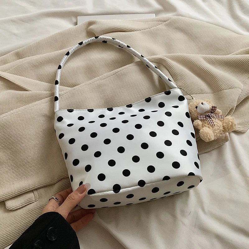 POLKA DOT PRINT HANDBAG