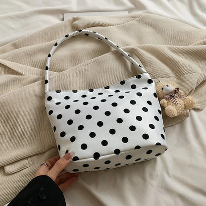 POLKA DOT PRINT HANDBAG