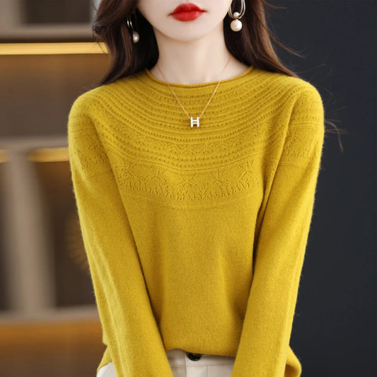 MERINO WOOL KNIT SWEATER WINTER SUMMER