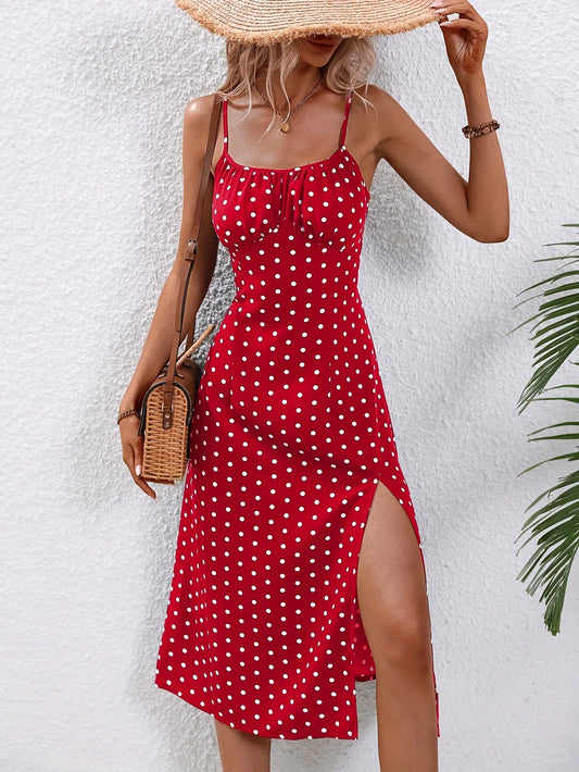 SUMMER DRESS WITH PRINT AND SLIT