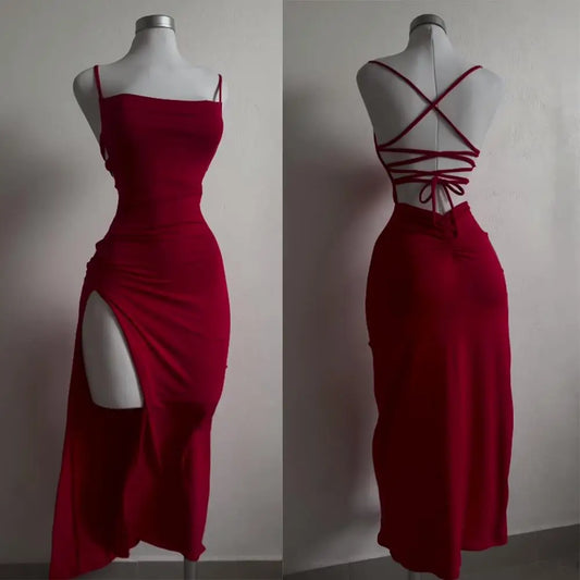 LUXURY OPEN BACK DRESS