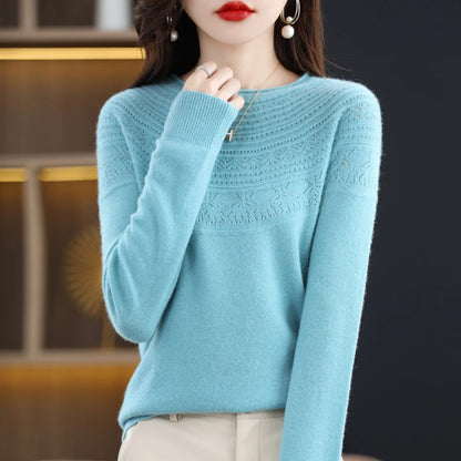 MERINO WOOL KNIT SWEATER WINTER SUMMER