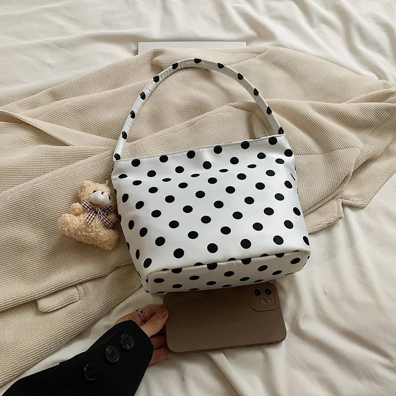 POLKA DOT PRINT HANDBAG