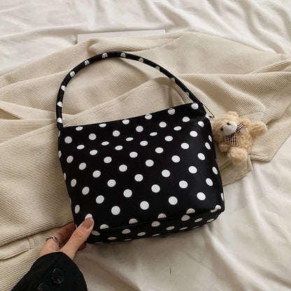 POLKA DOT PRINT HANDBAG