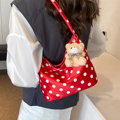 POLKA DOT PRINT HANDBAG