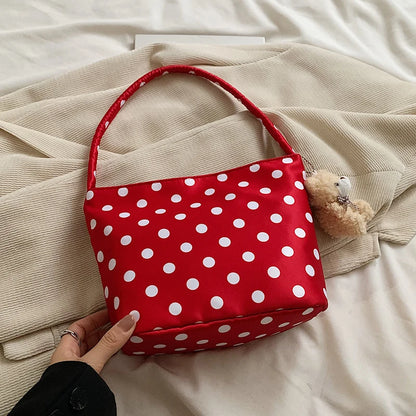 POLKA DOT PRINT HANDBAG