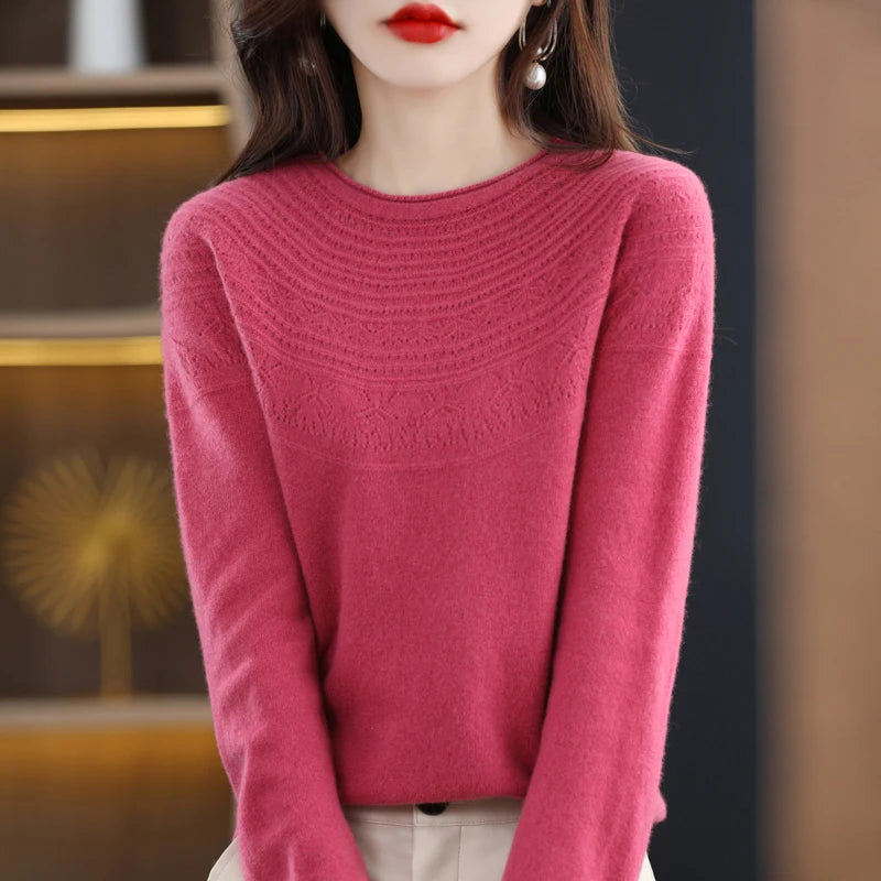 MERINO WOOL KNIT SWEATER WINTER SUMMER